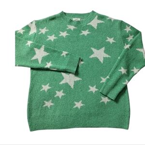 Easel Women's Oversized Star Design Sweater Size M Celestial Fairy Coquette Warm